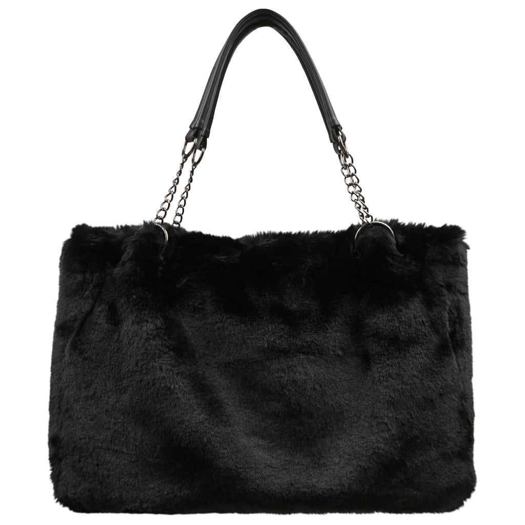 BROOME ST FUR CHAIN TOTE